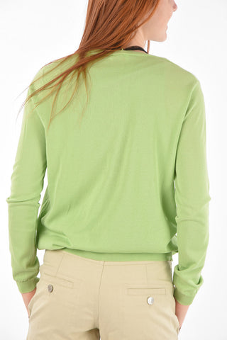 Set Top e Cardigan Tie Neck con Dettaglio in Tulle