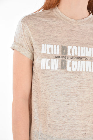 T-shirt NEW BEGINNING in Lino e Seta