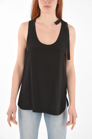 Side Split Silk Top