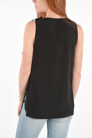 Side Split Silk Top