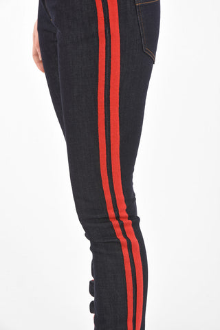 Side Contrasting Band Slim Fit Denims