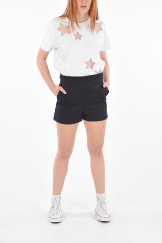 Shorts 4 Tasche in Cotone Stretch con Dettaglio Intrecciato
