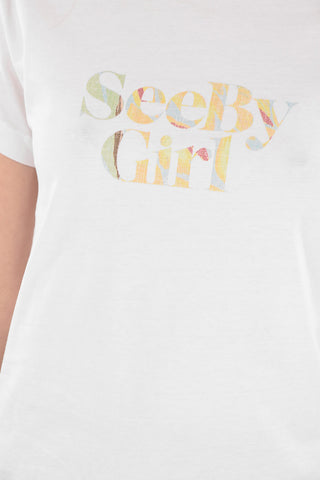 SEE BY Crew Neck GIRL Cotton T-Shirt