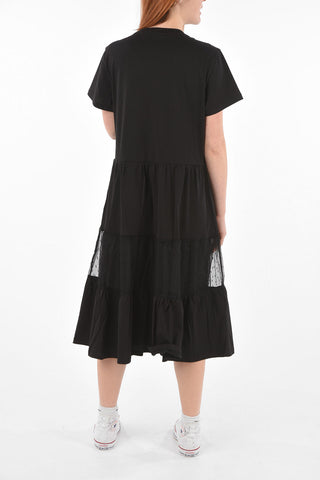 Tulle Insert L0V3 Y06 Cotton Flounced Dress
