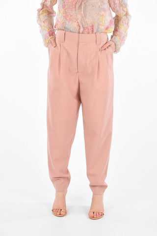 Pantaloni in Lana Vergine a 2 Pinces