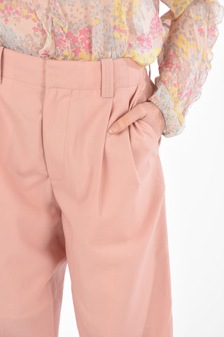 Pantaloni in Lana Vergine a 2 Pinces