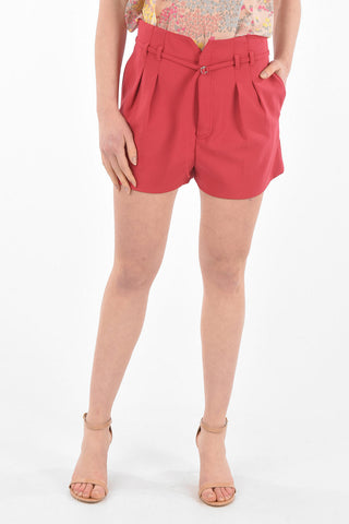 Shorts a 2 Pinces con Cintura