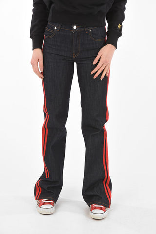 Side Contrasting Band Bootcut Denims