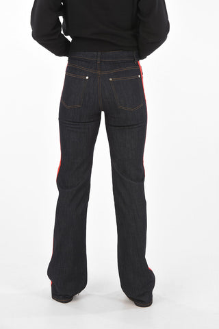 Side Contrasting Band Bootcut Denims