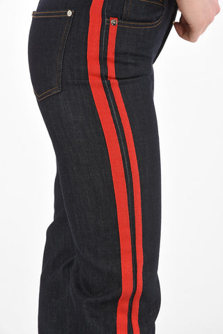Side Contrasting Band Bootcut Denims