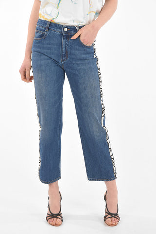 5 Pocket Side Logo Band Cropped Fit Denims