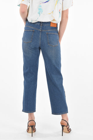 5 Pocket Side Logo Band Cropped Fit Denims