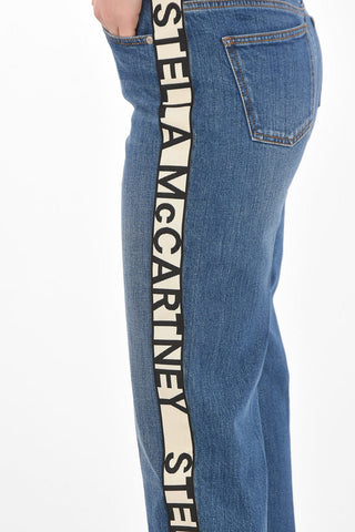5 Pocket Side Logo Band Cropped Fit Denims