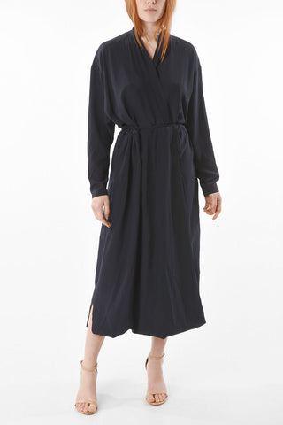 Silk Wrap Maxi Overcoat