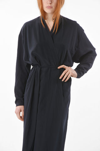 Silk Wrap Maxi Overcoat