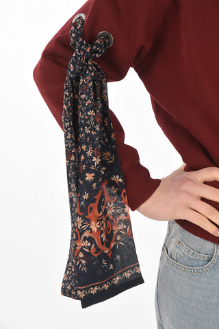 Felpa in Cotone BOW DETAIL con Cappuccio