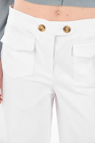 Patch Pocket Cotton Palazzo Pants