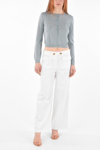 Patch Pocket Cotton Palazzo Pants