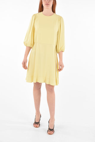 Puffed Sleeve Flared Dress