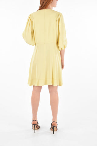 Puffed Sleeve Flared Dress