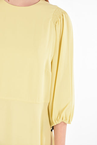 Puffed Sleeve Flared Dress