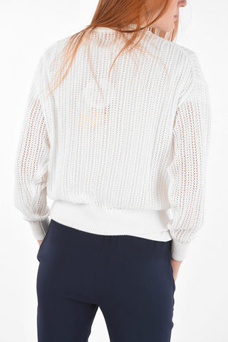 Maglia Girocollo in Cotone Openwork
