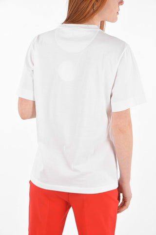 T-Shirt Girocollo in Cotone con Stampa