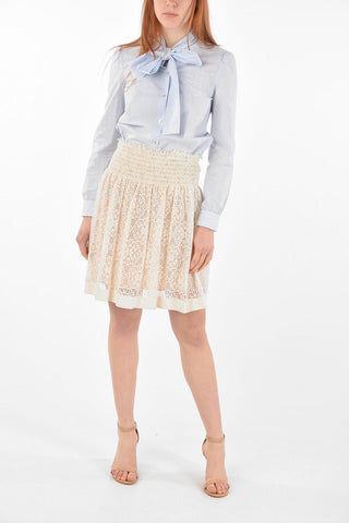Elastic Waistband Lace Skirt