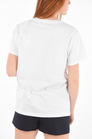 Crew Neck Mesh Cut-out Detail T-Shirt