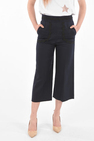 4 Pocket Side Zipped Cropped Pants