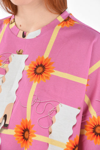 Floral Patterned KIMONO Oversized Cotton T-Shirt