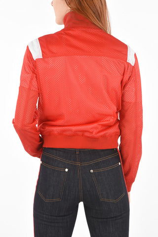 Felpa Mock Neck Traforata con Zip Frontale