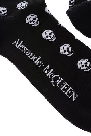 all over skulls embroidered long socks