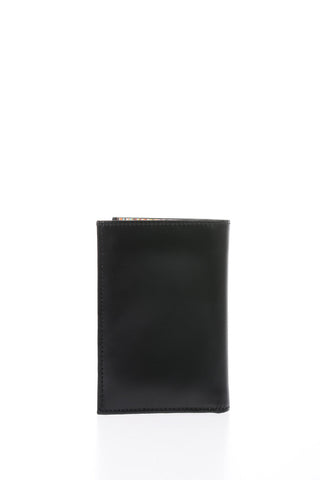leather card holder with striped inner