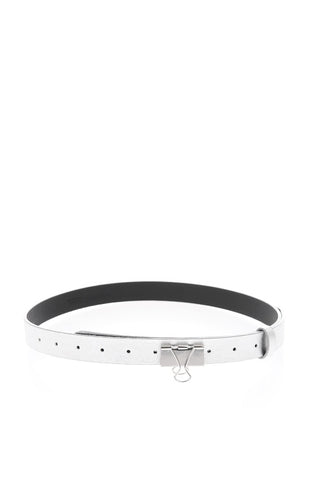 25mm metallic leather clip belt