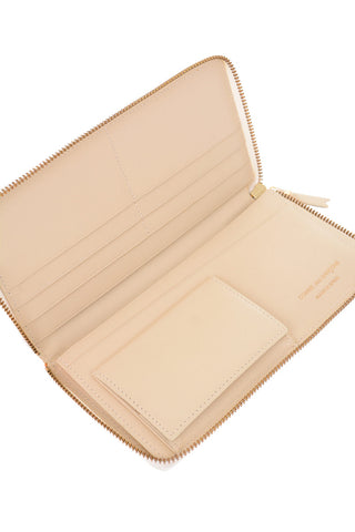 Leather wallet with zip closure