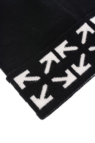 wool beanie with arrows embroidery