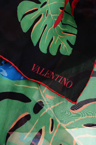 floral printed silk foulard