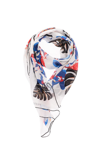 Foulard in seta fantasia floreale