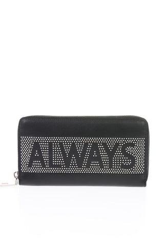 GARAVANI leather wallet with studs and zip closure