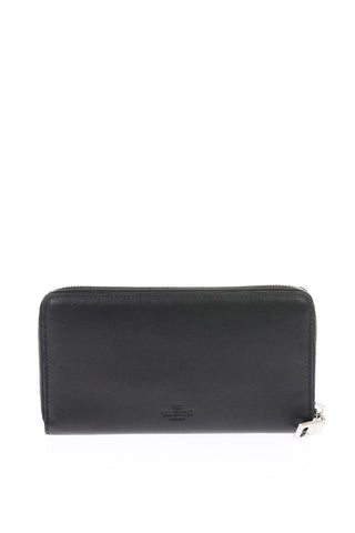 GARAVANI leather wallet with studs and zip closure