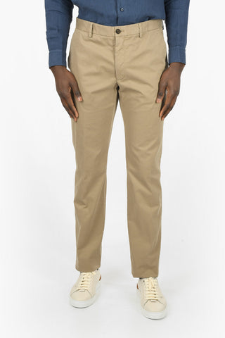 ZZEGNA stretch cotton belt loops chino trousers