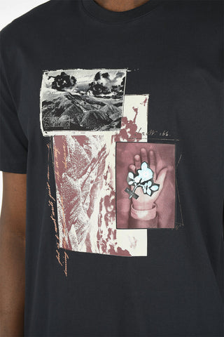 ZZEGNA crew-neck t-shirt with maxi print on the front