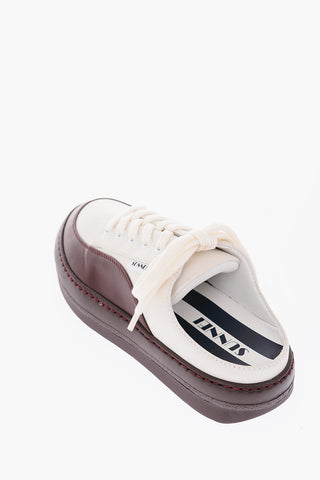 leather sabot sneakers