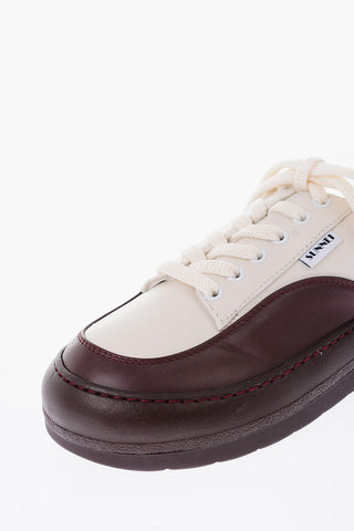 leather sabot sneakers