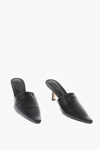 Mules CYNTHIA in pelle sgualcita Tacco a Rocchetto 8cm