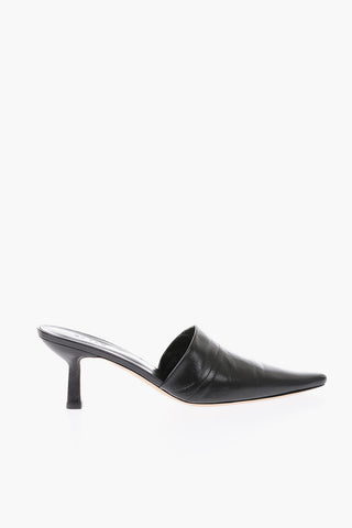 Mules CYNTHIA in pelle sgualcita Tacco a Rocchetto 8cm
