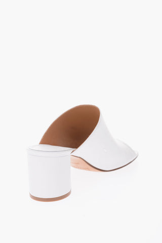 MM22 7cm leather TABI Mules with logo sole