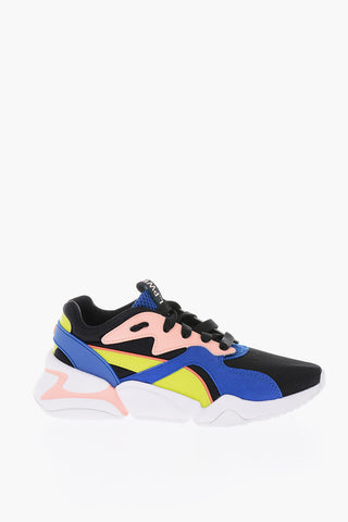 leather and fabric NOVA GRL PWR sneakers with embossed logo