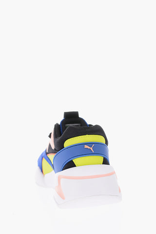 leather and fabric NOVA GRL PWR sneakers with embossed logo